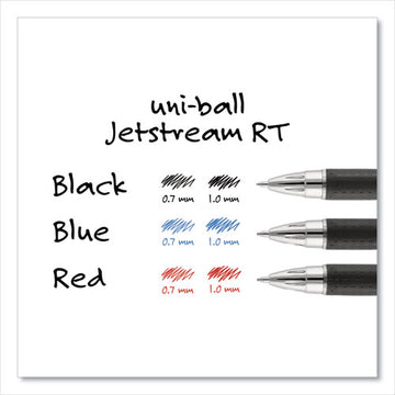 uni-ball® Jetstream Retractable Ballpoint Pen, Bold 1 Mm, Black Ink, Black Barrel freeshipping - TVN Wholesale